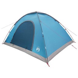 vidaXL Kamperen tent 6-persoons Blauw 185T Polyester met PU coating