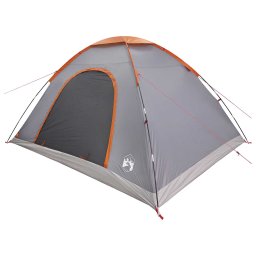 vidaXL Kamperen tent 6-persoons Grijs en Oranje