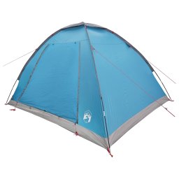 vidaXL Kamperen tent 4-persoons Blauw Polyester en staal