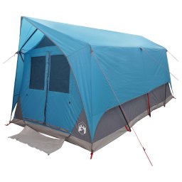 vidaXL Tunneltent met dak Blauw 8-persoons Polyester en staal