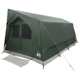 vidaXL Tunneltent met dak Leger groen 10-persoons Polyester en staal