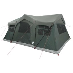 vidaXL Gezinstent 487 x 340 x 216 cm Legergroen Polyester en staal