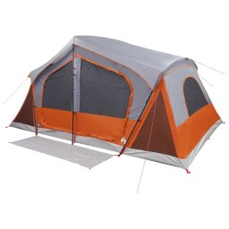 vidaXL Huisje Tent met dak Grijs en Oranje 480 x 273 x 205 cm