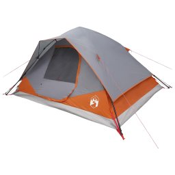 vidaXL Directe Tent met dak Grijs en Oranje 305 x 215 x 140 cm