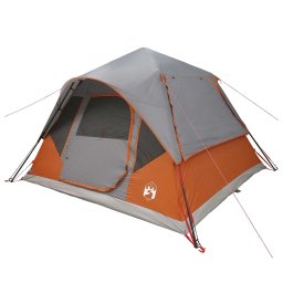 vidaXL Directe Tent met dak Grijs en Oranje 305 x 275 x 190 cm