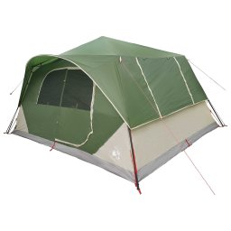 vidaXL Directe Tent 10-persoons Groen Polyester en staal
