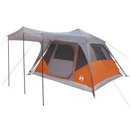 vidaXL Gezinstent met dak Grijs en Oranje 305 x 275 x 190 cm