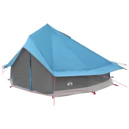 vidaXL Tipi Tent 18-persoons Blauw Polyester en staal