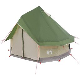 vidaXL Tipi Tent 4-persoons Groen Polyester en staal