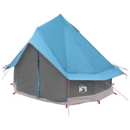vidaXL Tipi Tent 4-persoons Blauw Polyester en staal