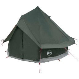 vidaXL Tipi Tent 4-persoons Legergroen Polyester en staal