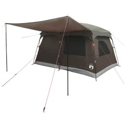 vidaXL Gezinstent 6-persoons Bruin Grijs Polyester