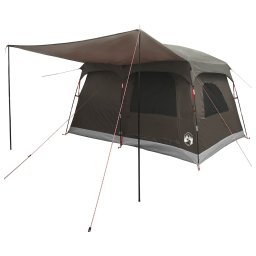 vidaXL Gezinstent 8-persoons Bruin Grijs Polyester