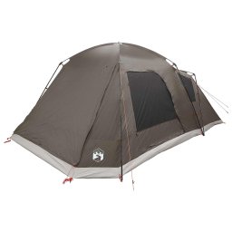 vidaXL Huisje Tent met dak Bruin grijs 12-Persoons Polyester en staal