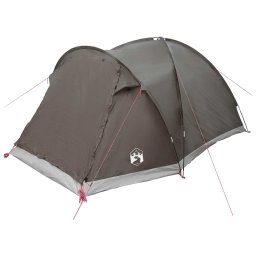 vidaXL Huisje Tent met dak Bruin grijs 4-persoons Polyester en staal