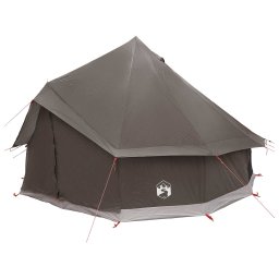 vidaXL Tipi Tent 6-persoons Bruin Grijs Polyester en staal
