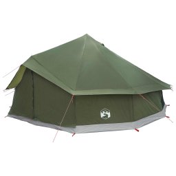 vidaXL Tipi Tent 12-persoons Legergroen Polyester en staal