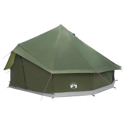 vidaXL Tipi Tent 10-persoons Legergroen Polyester en staal