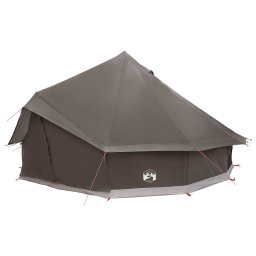 vidaXL Tipi Tent 10-persoons Bruin Grijs Polyester en staal