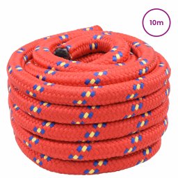 vidaXL Boottouw 4 mm 10 m Rood