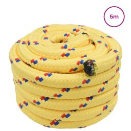 vidaXL Boottouw 4 mm 5 m Geel