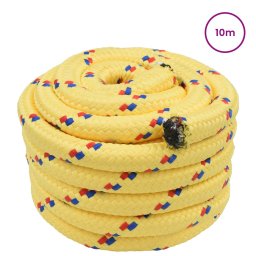 vidaXL Boottouw 4 mm 10 m Geel
