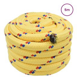 vidaXL Boottouw 5 mm 5 m Geel