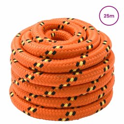 vidaXL Boottouw 5 mm 25 m Oranje
