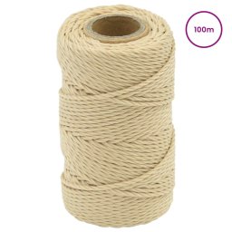 vidaXL Boottouw 2 mm 100 m Naturel