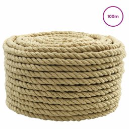 vidaXL Boottouw 14 mm 100 m Naturel