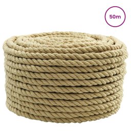 vidaXL Boottouw 16 mm 50 m Naturel