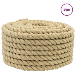 vidaXL Boottouw 2 mm 25 m Naturel