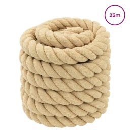 vidaXL Boottouw 4 mm 25 m Naturel