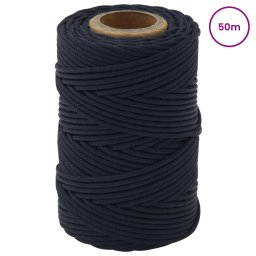 vidaXL Boottouw 0.2 mm 50 m Koninklijk Blauw Polyester