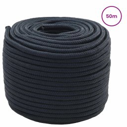 vidaXL Boottouw 1.2 mm 50 m Koninklijk Blauw Polyester