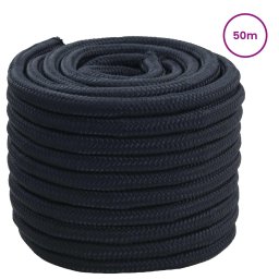 vidaXL Boottouw 2 mm 50 m Koninklijk Blauw Polyester