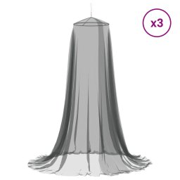vidaXL Klamboe voor bed 3 st 156 mesh Zwart ⌀56 x 220 cm Polyester