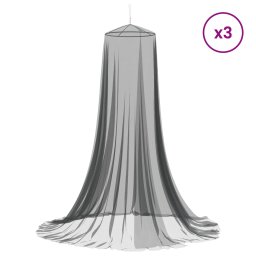 vidaXL Klamboe voor bed 3 st 156 mesh Zwart ⌀56 x 220 cm Polyester