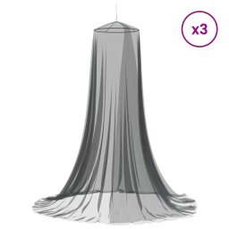vidaXL Klamboe voor bed 3 st 156 mesh Zwart ⌀56 x 220 cm Polyester