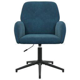 vidaXL Draaischrijfstoel 54 x 55 x 90 cm Blauw fluweel