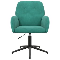 vidaXL Draaischrijfstoel 54 x 55 x 90 cm Turquoise fluweel