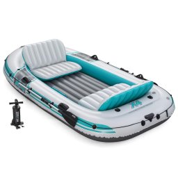 Bestway Opblaasbare boot Grijs en Wit 3,15 x 1,65 m PVC