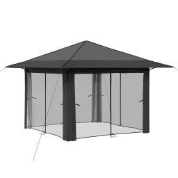 vidaXL Gazebo met 4 Zijwanden Lichtgrijs en antracietkleurig