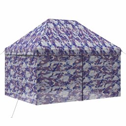 vidaXL Pop-up Gazebo met 4 Zijwanden 2,9 x 4,3 m Blauw Camouflage