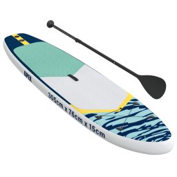 vidaXL Opblaasbaar Stand Up Paddle Board APEX 305 x 76 x 15 cm Blauw