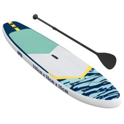 vidaXL Opblaasbaar Stand Up Paddle Board APEX 335 x 76 x 15 cm Blauw