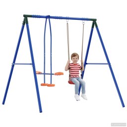 vidaXL Buiten Schommelframe met Glijbaan voor tot 3 kinderen