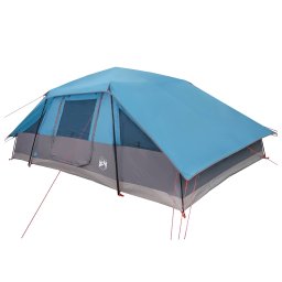 vidaXL Gezinstent met regenzeil waterdicht 10-persoons Blauw