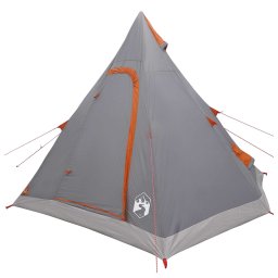 vidaXL 3-persoons Grijs en Oranje 185T Polyester met PU Coating