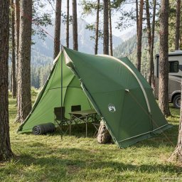 vidaXL Waterdichte Tent Groen 185T Polyester met PU Coating